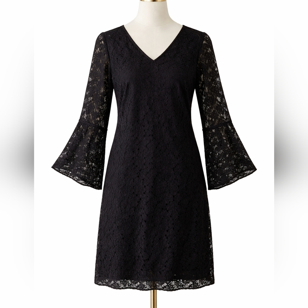 ALFANI LACE SHIFT DRESS‎ With Elegant Sleeves